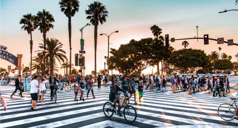 crowded intersection