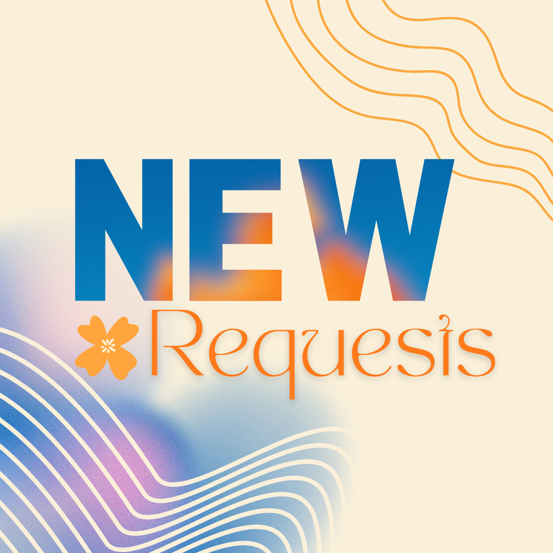 Image with "New Requests" written and decorative lines
